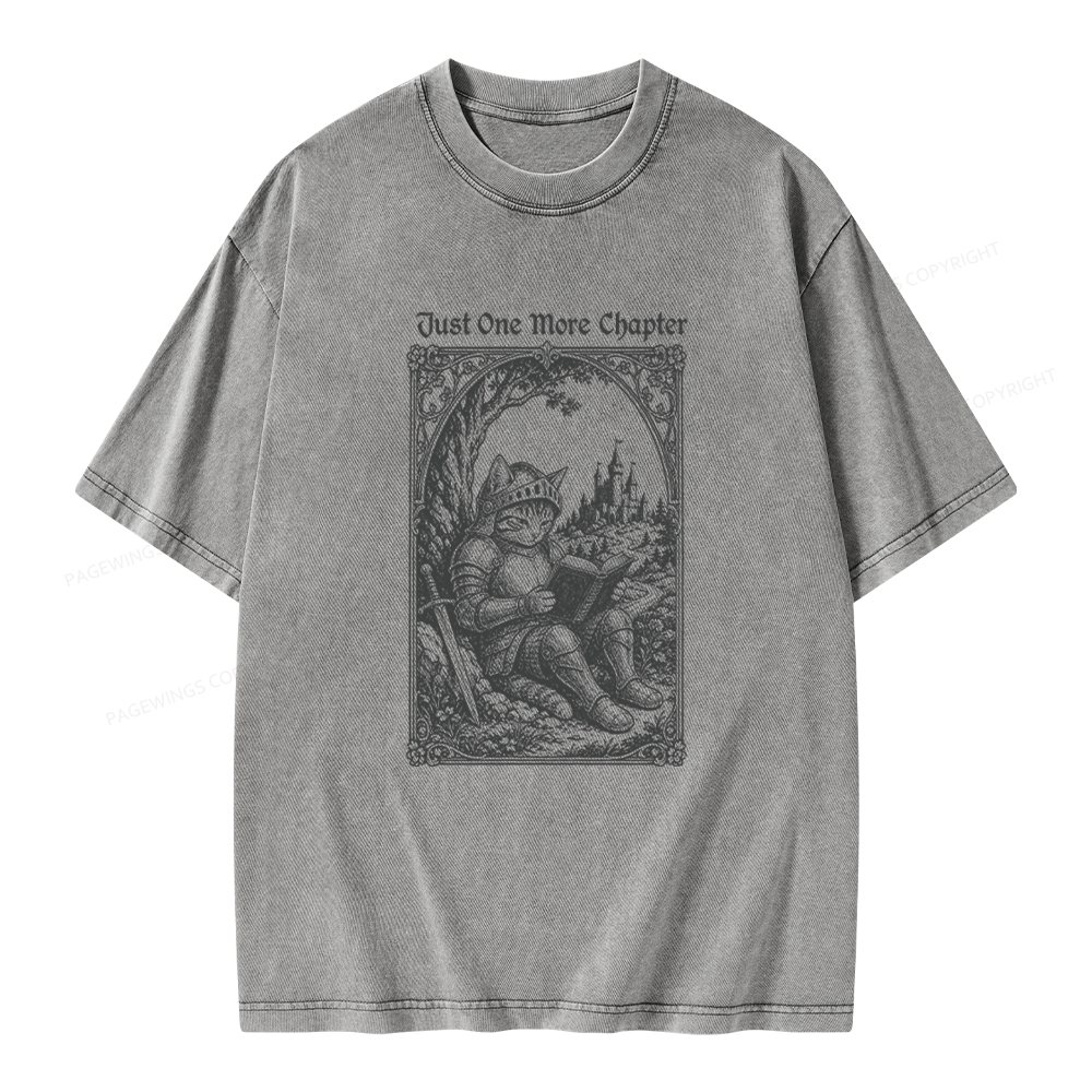 Pagewings Just One More Chapter Unisex Washed T-shirt