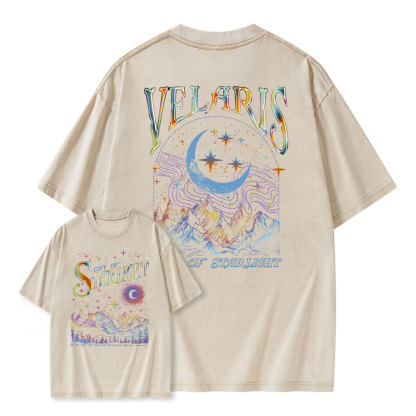 Pagewings Velaris City Of Starlight ACOTAR Two-Sided Unisex Washed T-shirt