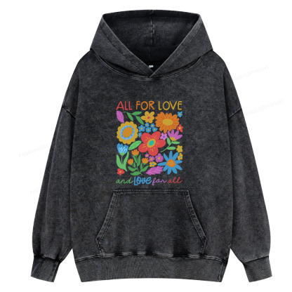 Pagewing All For Love Unisex Washed Hoodie