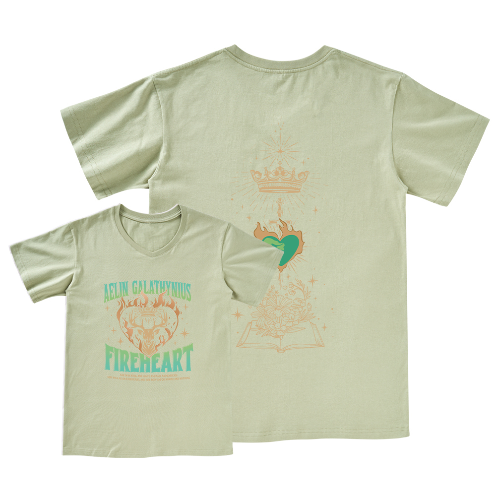 Pagewings Aelin Galathynius Fireheart V-neck T-shirt