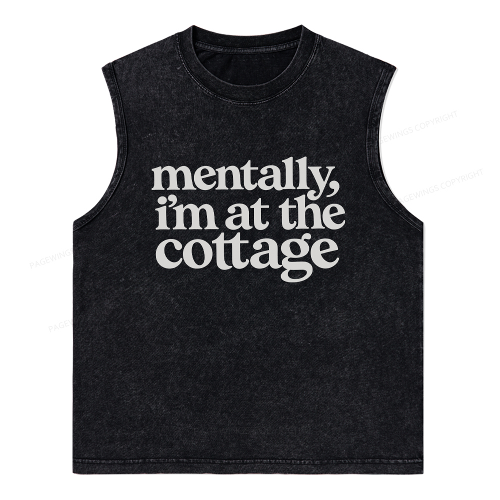 Pagewings At The Cottage Unisex Washed Tank Top