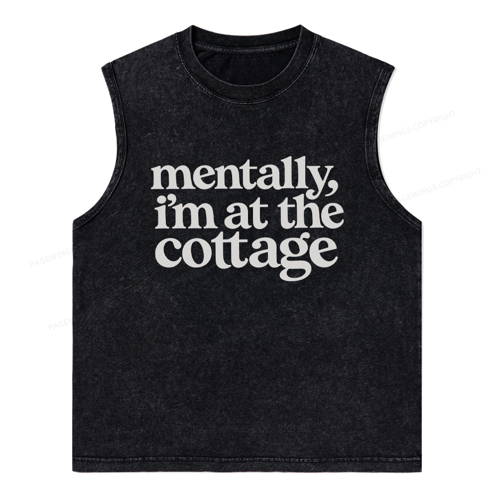 Pagewings At The Cottage Unisex Washed Tank Top
