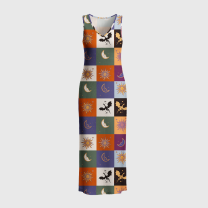 Pagewings Fantasy Book Lover Crochet Maxi Dress