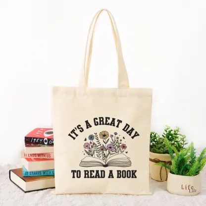Pagewings It's Great Day to Read a Book Tote Bag