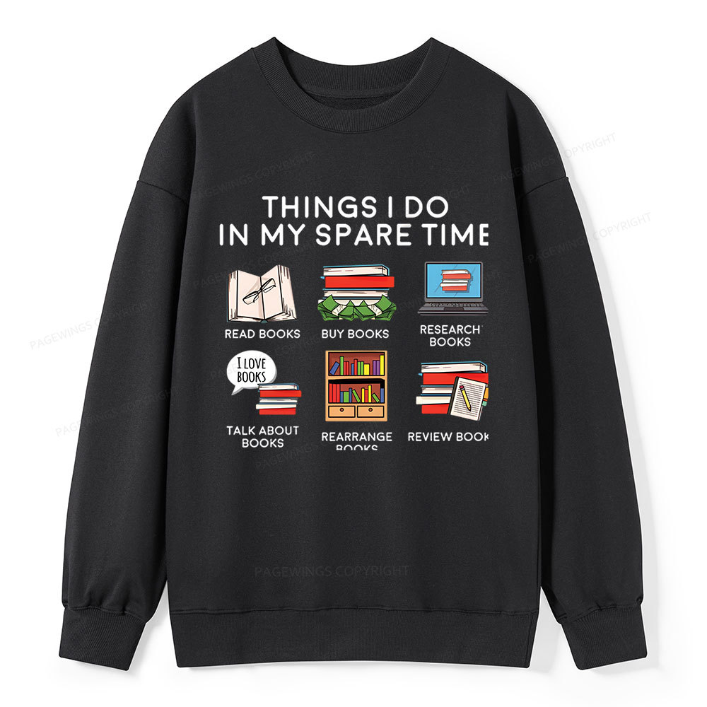 Pagewings Books Reading In My Spare Time  Unisex Classic Sweatshirt