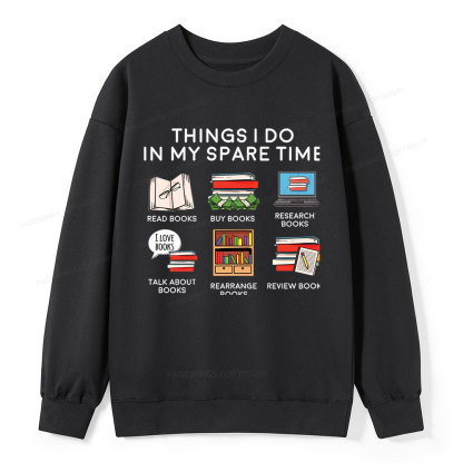 Pagewings Books Reading In My Spare Time  Unisex Classic Sweatshirt