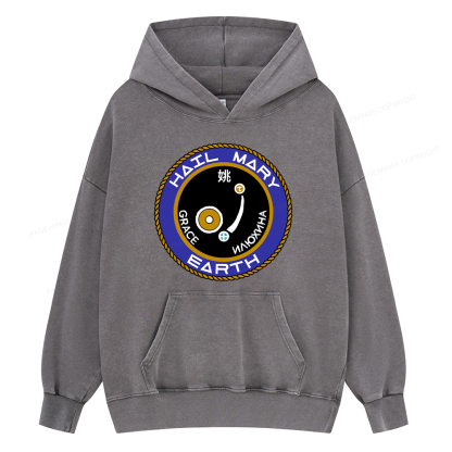 Pagewings Mission Patch Unisex Washed Hoodie