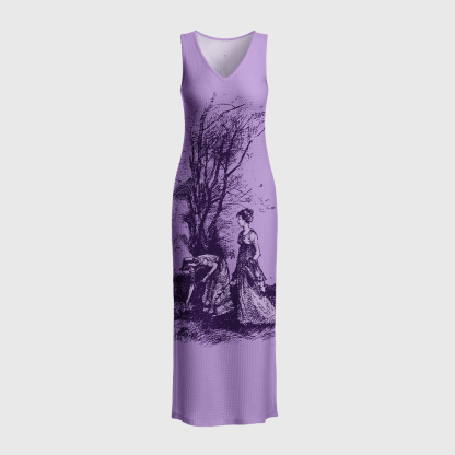 Pagewings Reading Crochet Maxi Dress