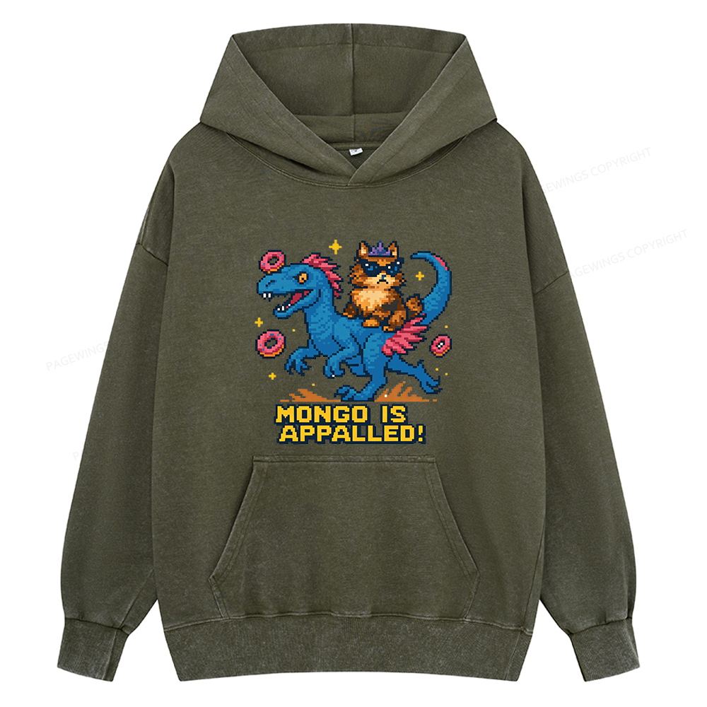 Pagewings Mongo Is Appalled Unisex Washed Hoodie