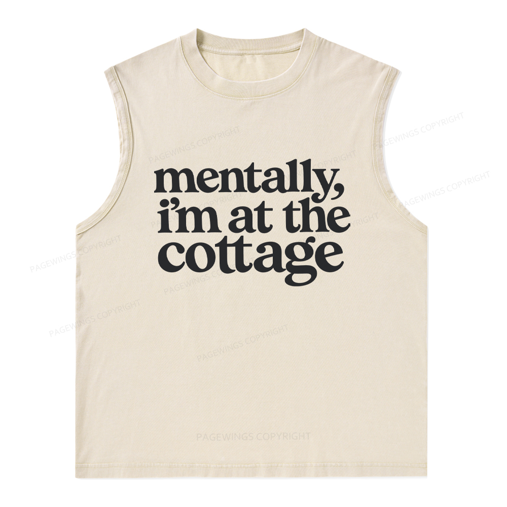 Pagewings At The Cottage Unisex Washed Tank Top