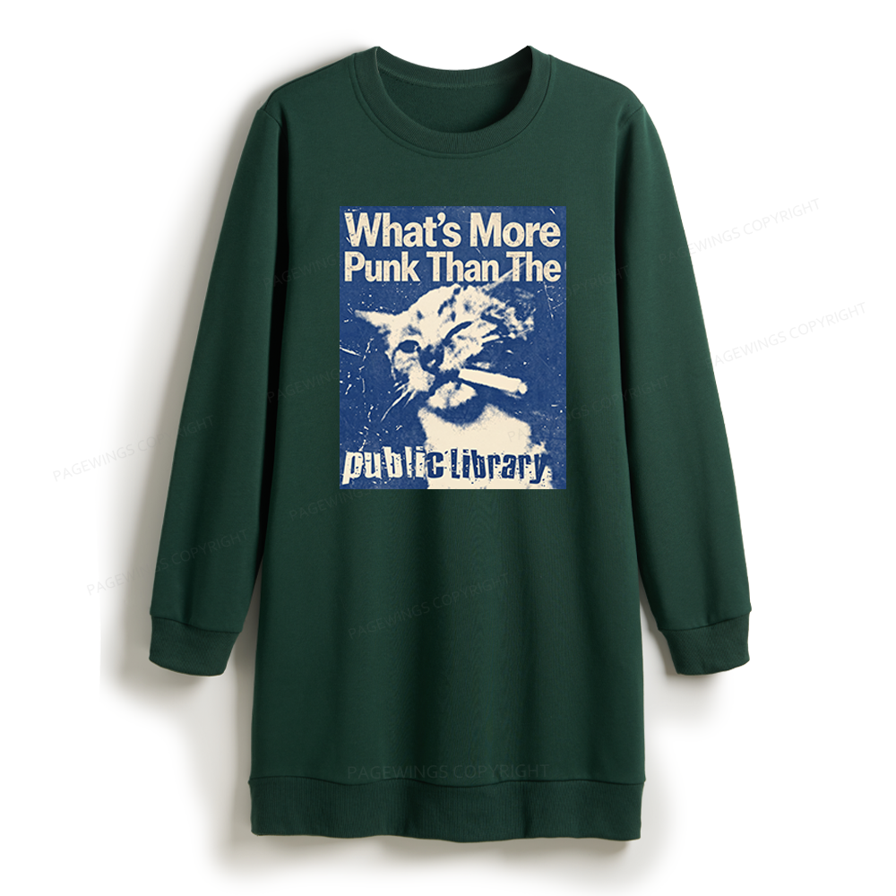 Pagewings What's More Punk Than The Public Library Sweatshirt Dress