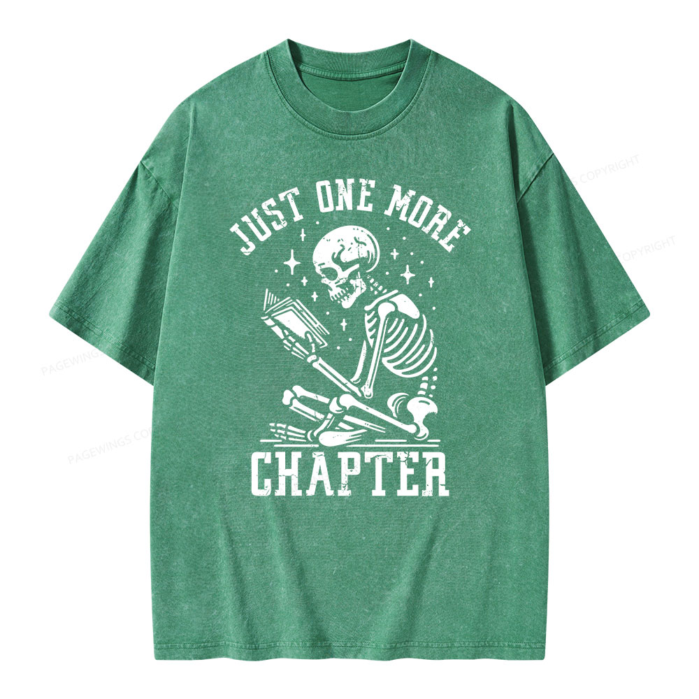 Pagewings Just One More Chapter Unisex Washed T-shirt