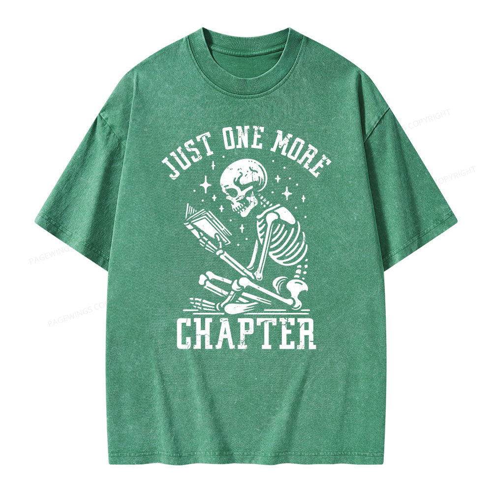 Pagewings Just One More Chapter Unisex Washed T-shirt