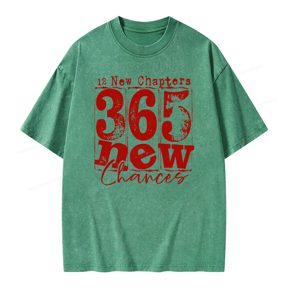 Pagewings 12 New Chapters 365 New Chances  Unisex Washed T-shirt