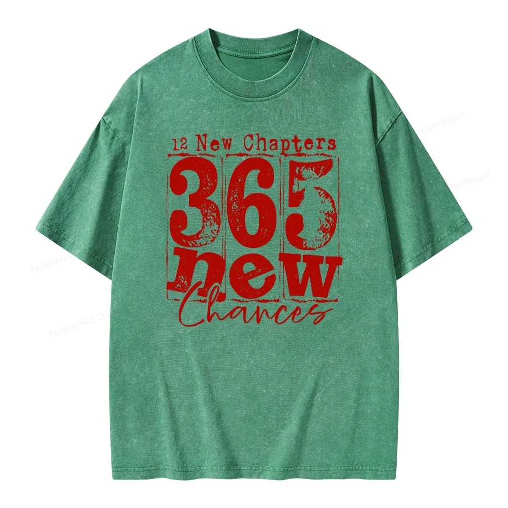 Pagewings 12 New Chapters 365 New Chances Unisex Washed T-shirt