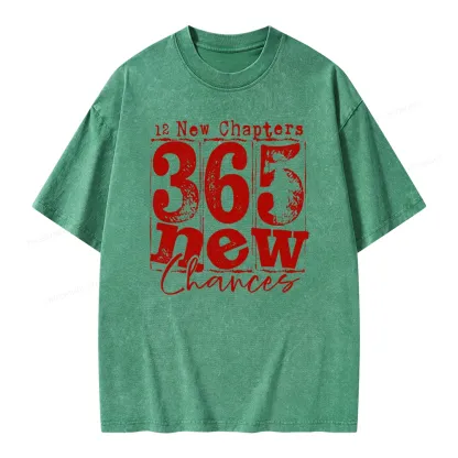 Pagewings 12 New Chapters 365 New Chances  Unisex Washed T-shirt