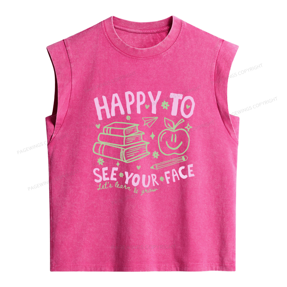 Pagewings Back to School Women's Washed Tank Top