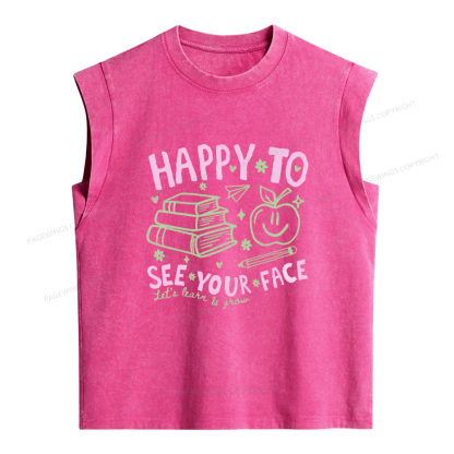 Pagewings Back to School Women's Washed Tank Top