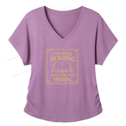Pagewings I’ve Been Reading Soft Women's Modal V-neck T-shirt