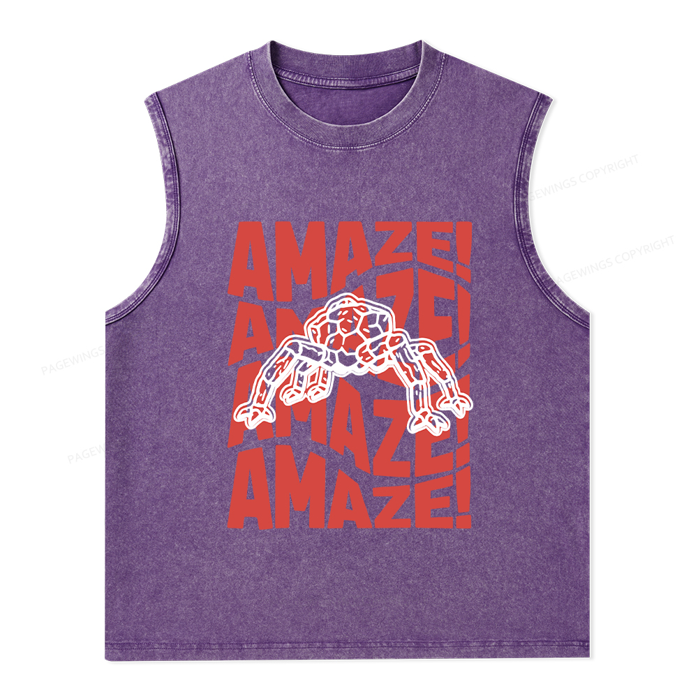 Pagewings Amaze Space Unisex Washed Tank Top