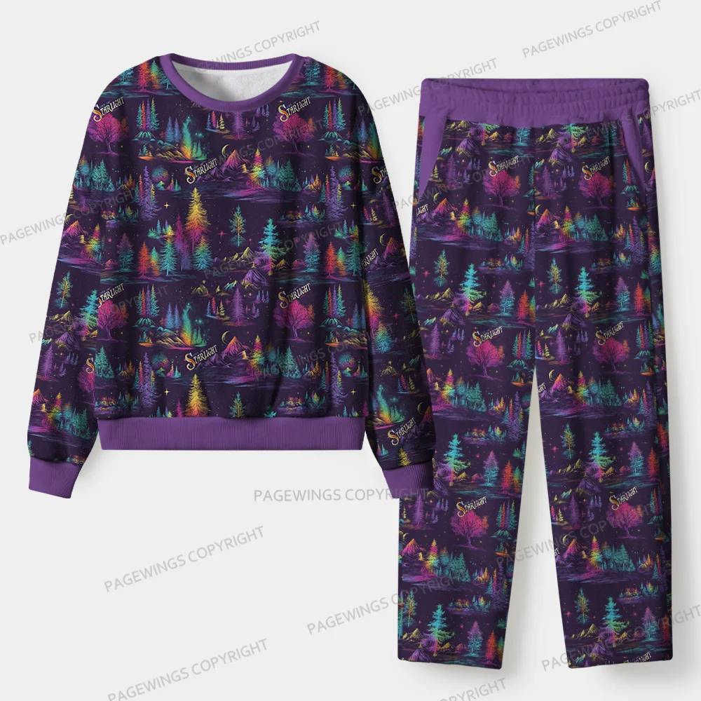 Pagewings City of Starlight Unisex Flannel Pajama Set