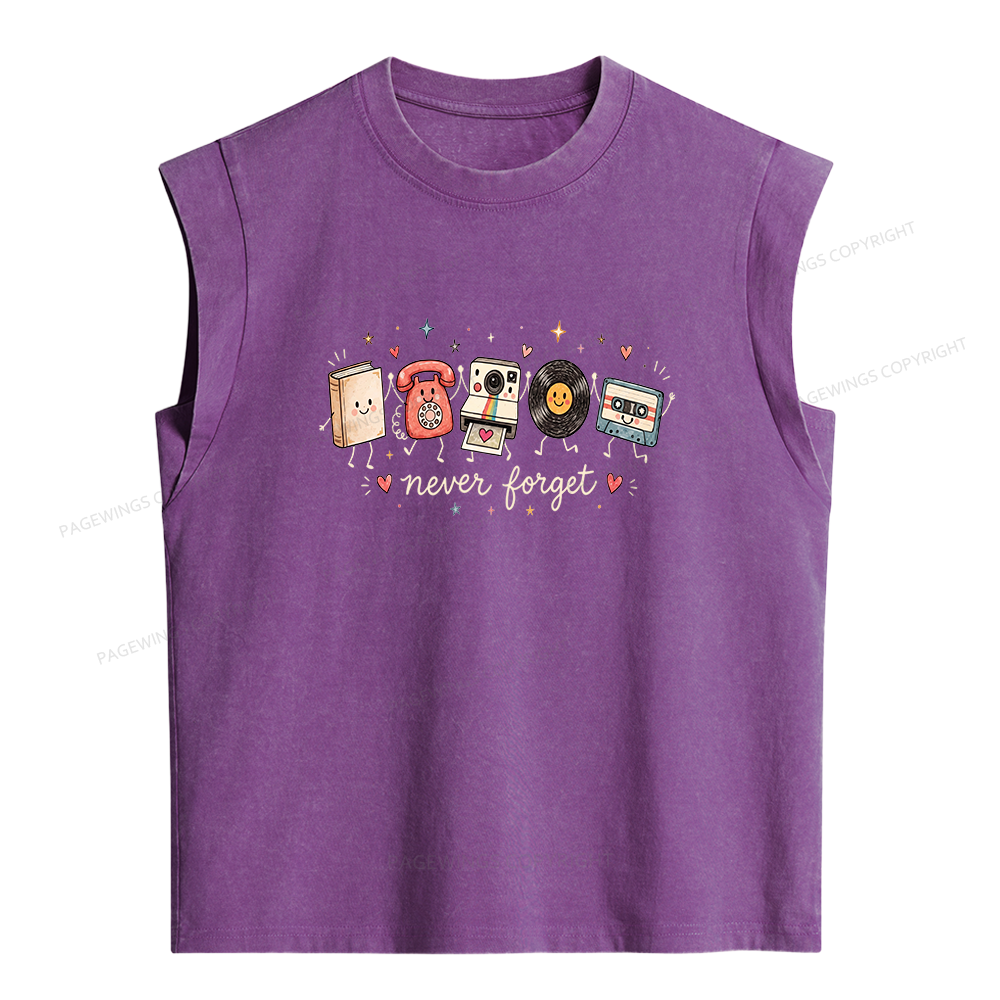 Pagewing Never Forget Women's Washed Tank Top