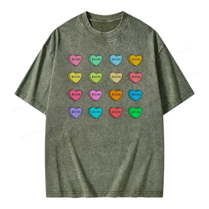 Pagewings Valentine's Day Librarian Unisex Washed T-shirt