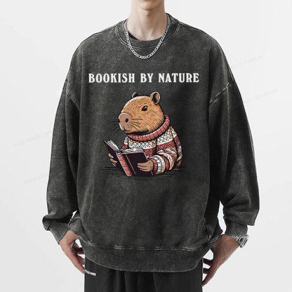 Pagewings A Book Bookish By Nature Unisex Washed Sweatshirt