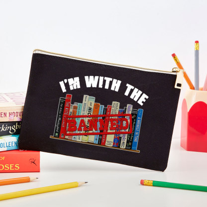 Pagewings I'm With The Banned Funny Book Pouch