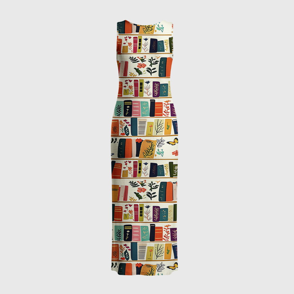 Pagewings Bookshelf Crochet Maxi Dress