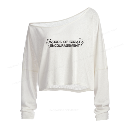 Pagewings Sci Fi Bookish Slouchy Long Sleeve Off Shoulder T-shirt