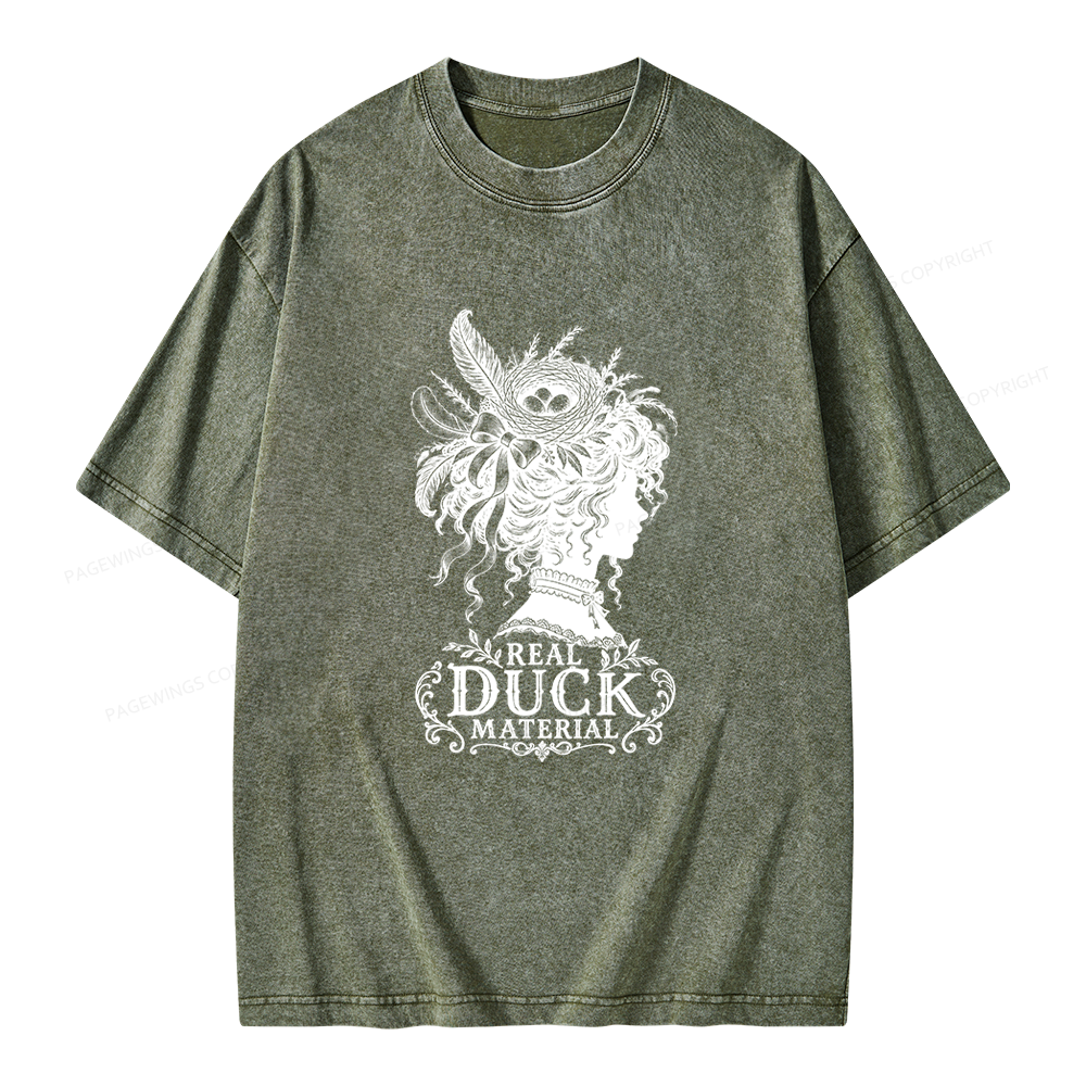 Pagewings Real Duck Material  Bookish Unisex Washed T-shirt