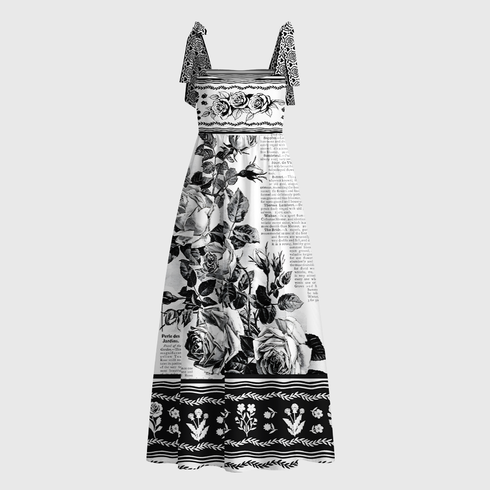 Pagewings Every Page Is A New Beginnin Tie Shoulder Maxi Dress
