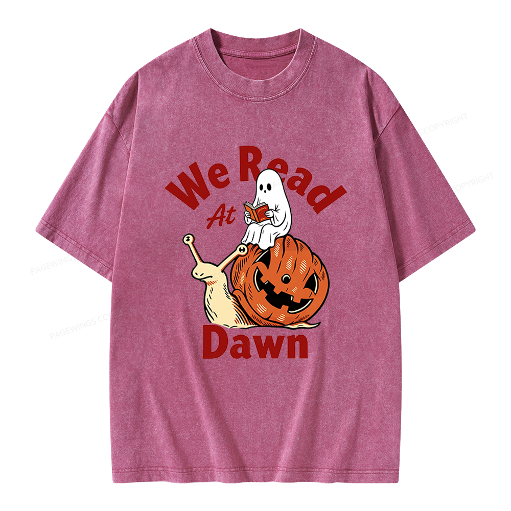 Pagewings We Read at Dawn Unisex Washed T-shirt