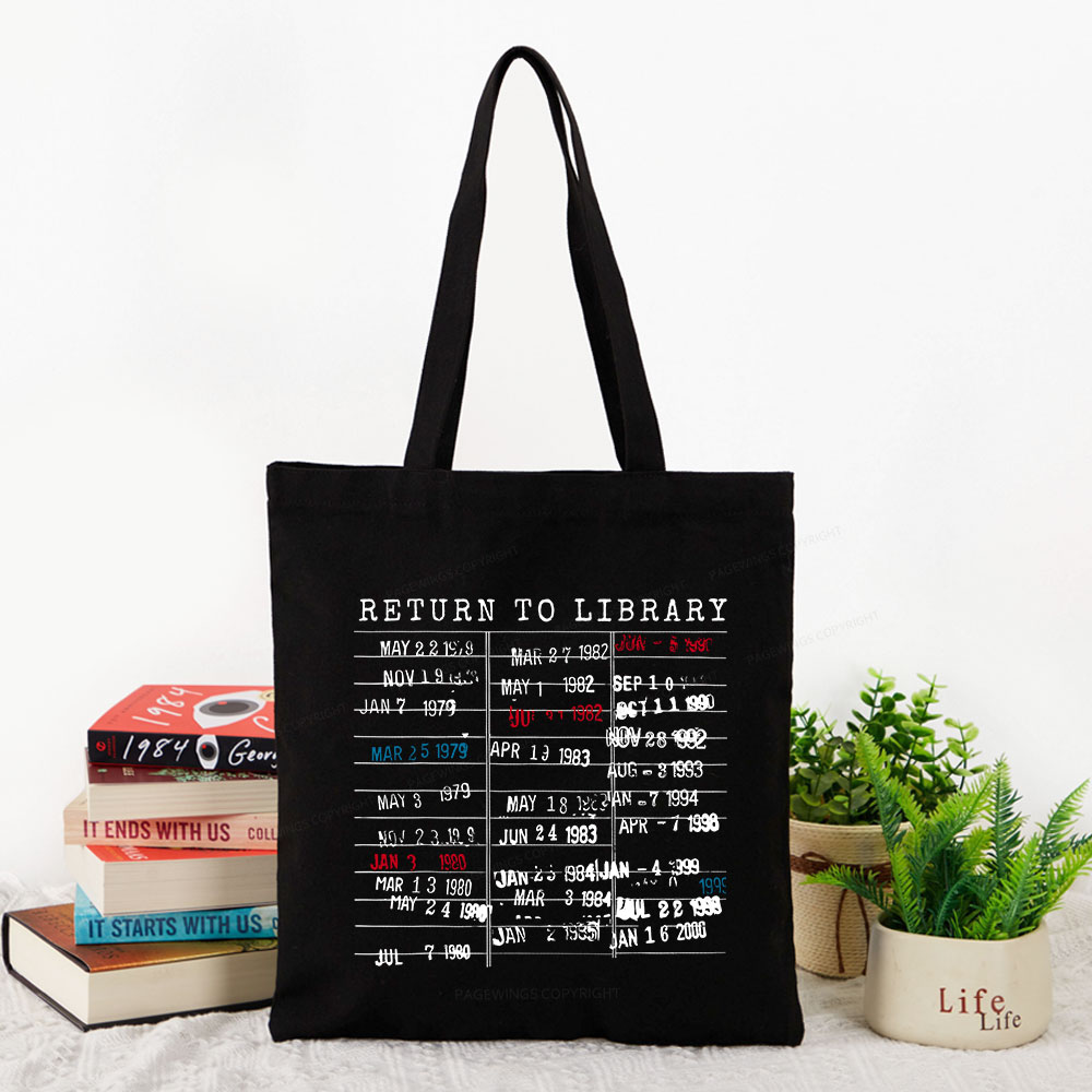Pagewing Return To Library Tote Bag