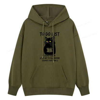 Pagewings Black Cat To Do List Unisex Classic Hoodie