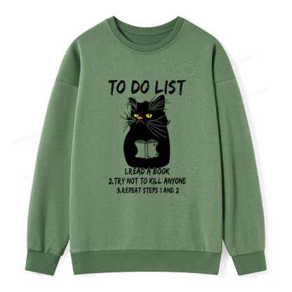 Pagewings Black Cat To Do List Unisex Classic Sweatshirt
