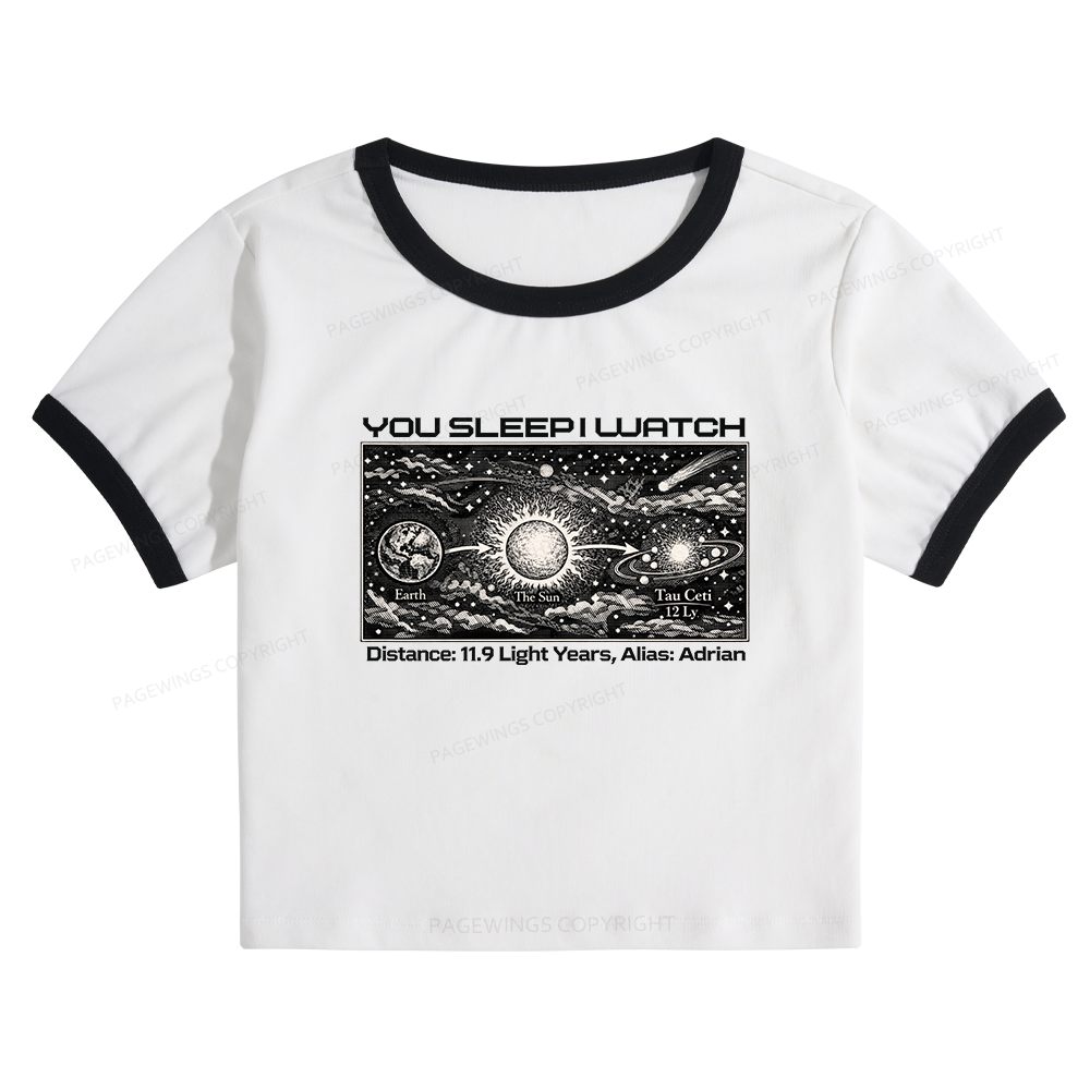 Pagewings Sci-Fi Lover Baby Tee Cropped Ringer T-Shirt