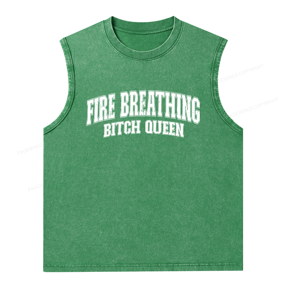Pagewings Bookish Queen Unisex Washed Tank Top