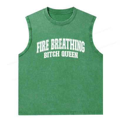 Pagewings Bookish Queen Unisex Washed Tank Top