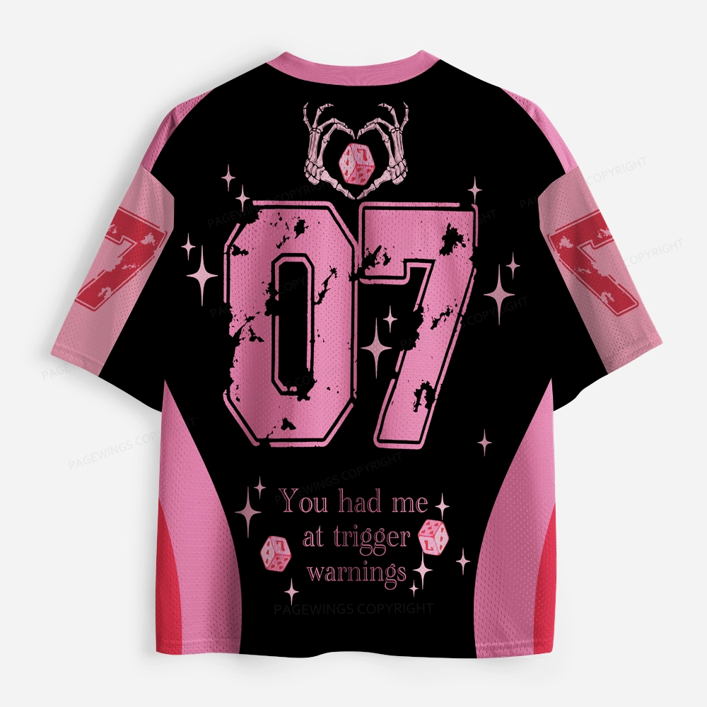 Pagewings You Had Me At Trigger Warnings Unisex Mesh Jersey