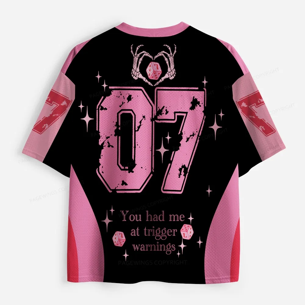 Pagewings You Had Me At Trigger Warnings Unisex Mesh Jersey