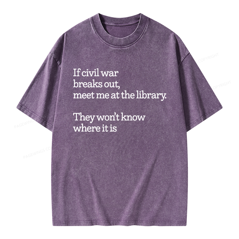 Pagewings Read Banned Books Unisex Washed T-shirt