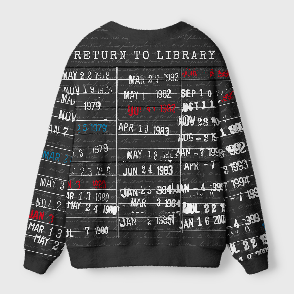 Pagewings Library Card Light Knit Unisex Cardigan Sweaters