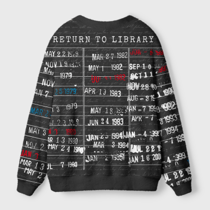 Pagewings Library Card Light Knit Unisex Cardigan Sweaters