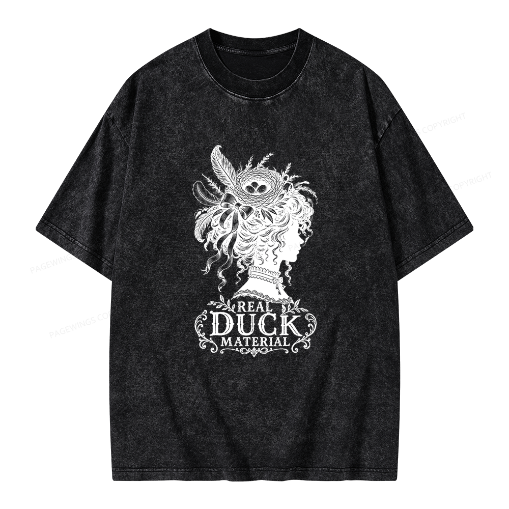 Pagewings Real Duck Material  Bookish Unisex Washed T-shirt