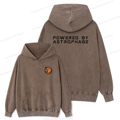 Pagewings Powered By Astrophage Unisex Washed Hoodie