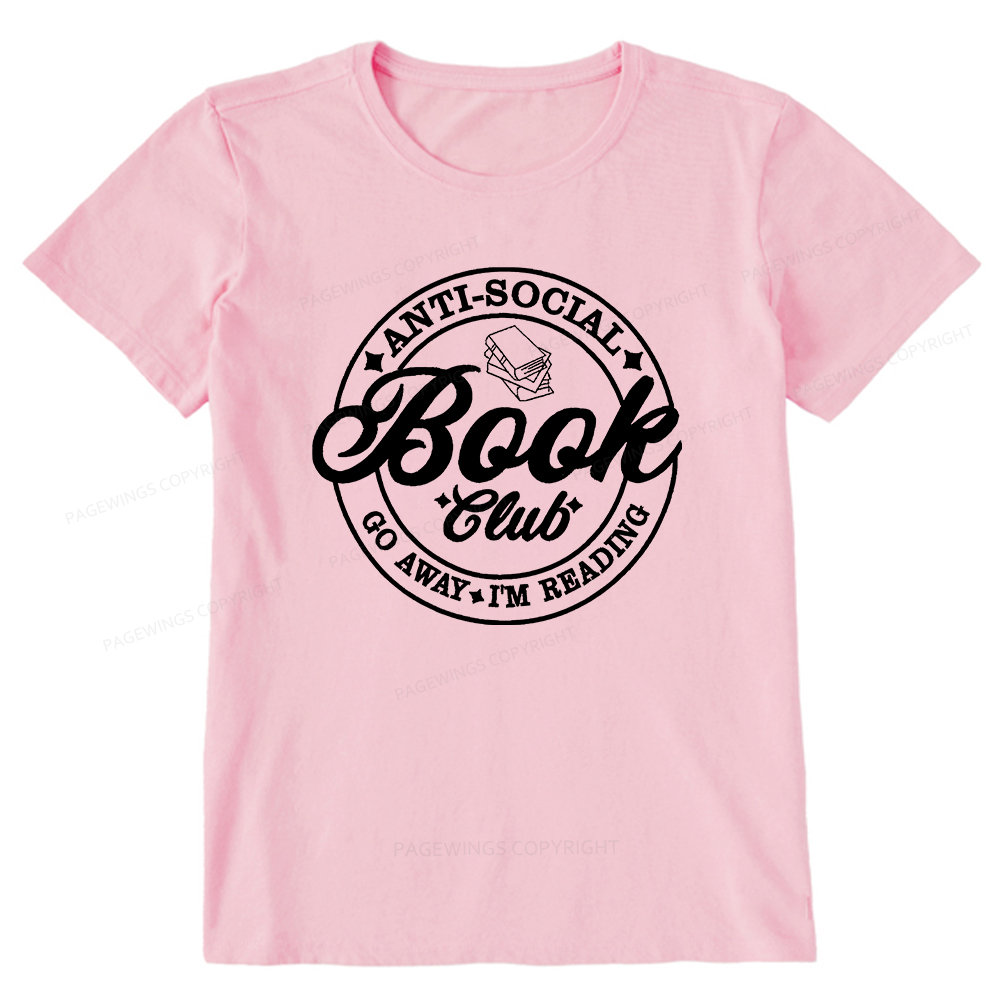 Pagewings Go Away I'm Reading Embroidery Unisex Classic T-shirt