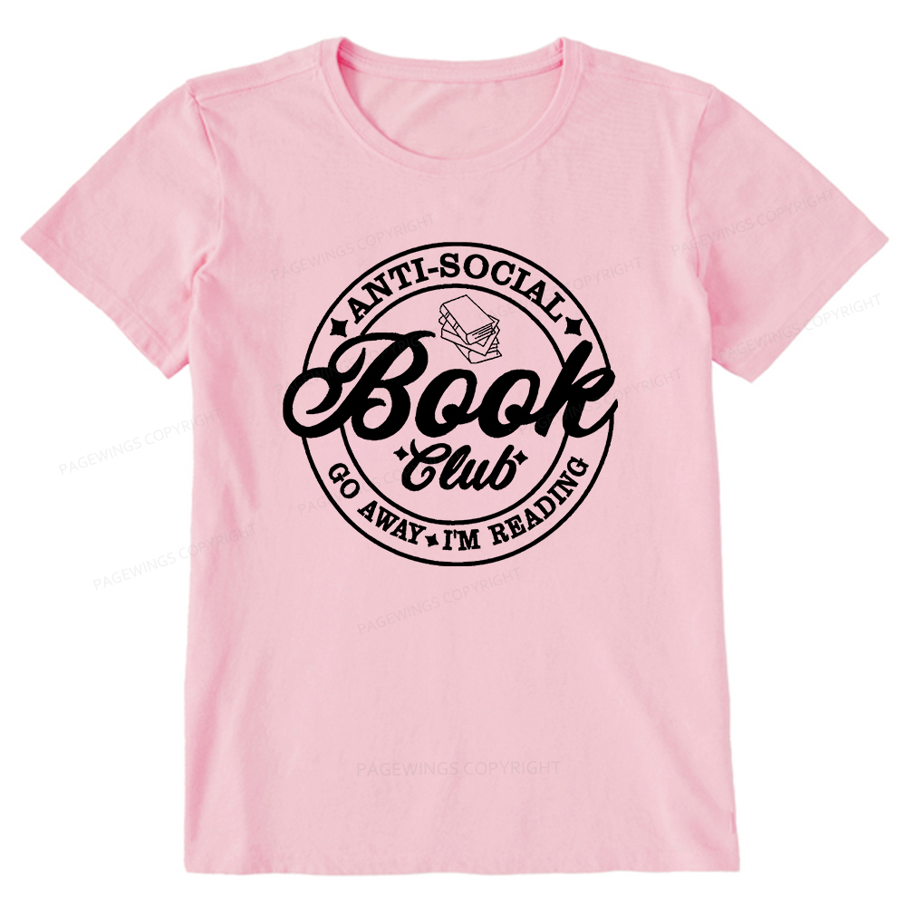 Pagewings Go Away I'm Reading Embroidery Unisex Classic T-shirt