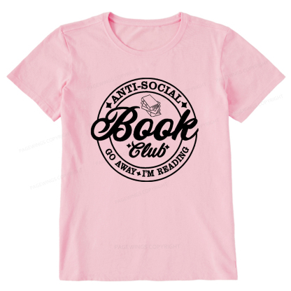 Pagewings Go Away I'm Reading Embroidery Unisex Classic T-shirt